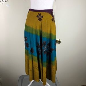 ASH & SARA SKIRT SIDE ZIP BEADED/SEQUINS SZ SM